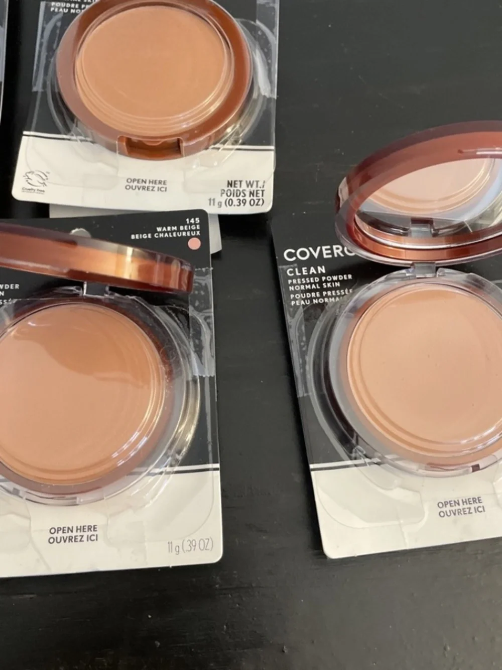 Covergirl Clean Pressed Powder 145 Warm Beige, Original Talc, x4 READ DESCRIPT